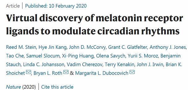 Nature | 从1.5亿分子库中虚拟筛选发现调节昼夜节律的褪黑素受体激动剂